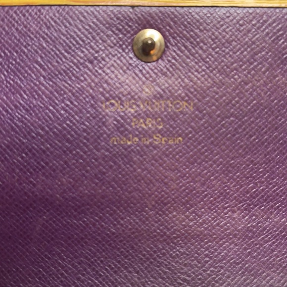 Auth Louis Vuitton PTI Clutch Wallet Yellow Purple - Picture 7 of 13
